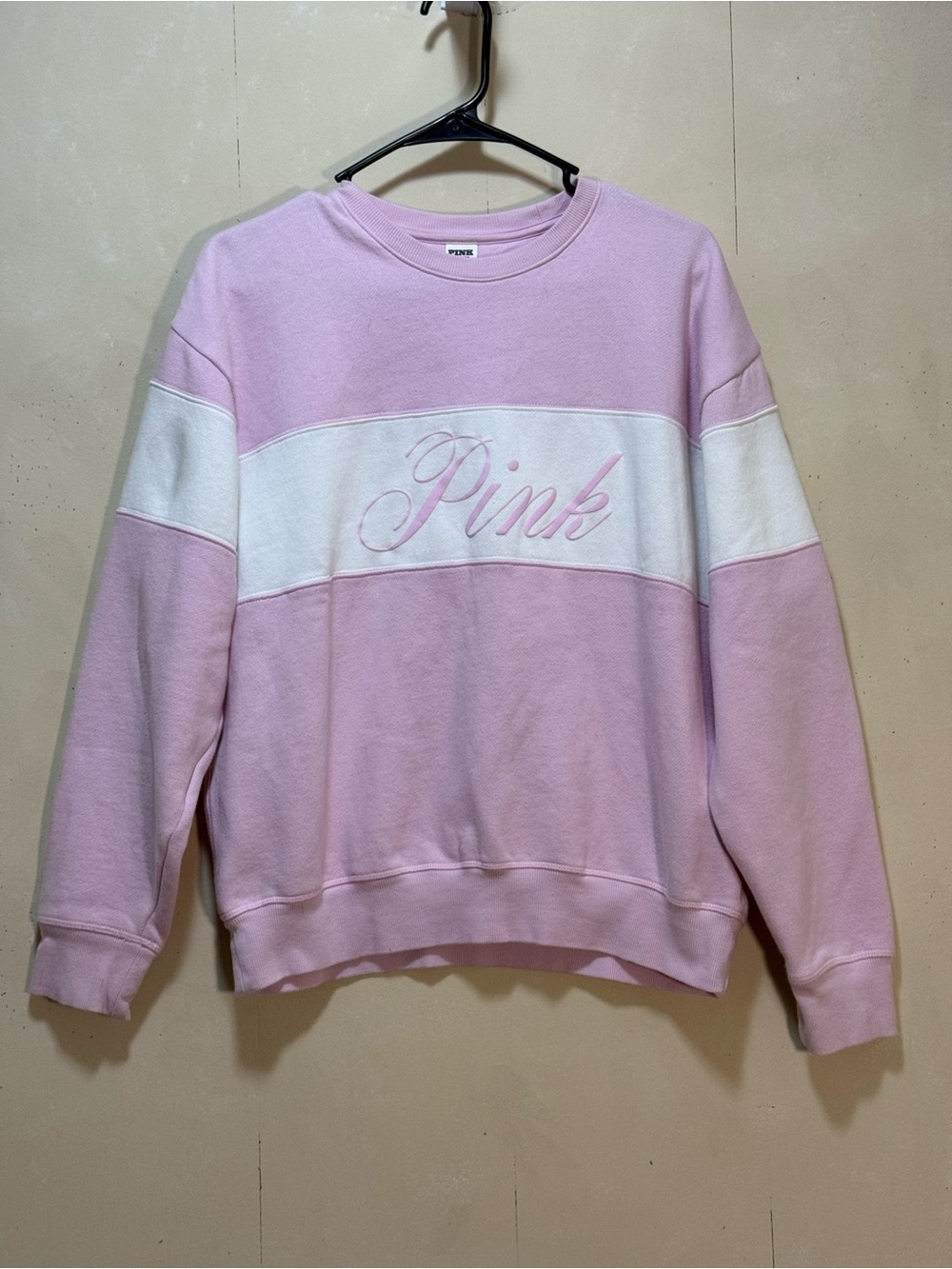 PINK Victoria's Secret Logo Crewneck Sweater Sz M